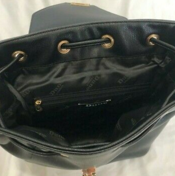 NWT Dune London Backpack Black with Calf Hair Leopard Rare main image 6